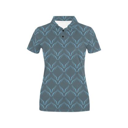 Angel Wings Pattern Print Design 04 Women's Polo Shirt