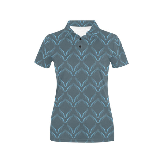 Angel Wings Pattern Print Design 04 Women's Polo Shirt