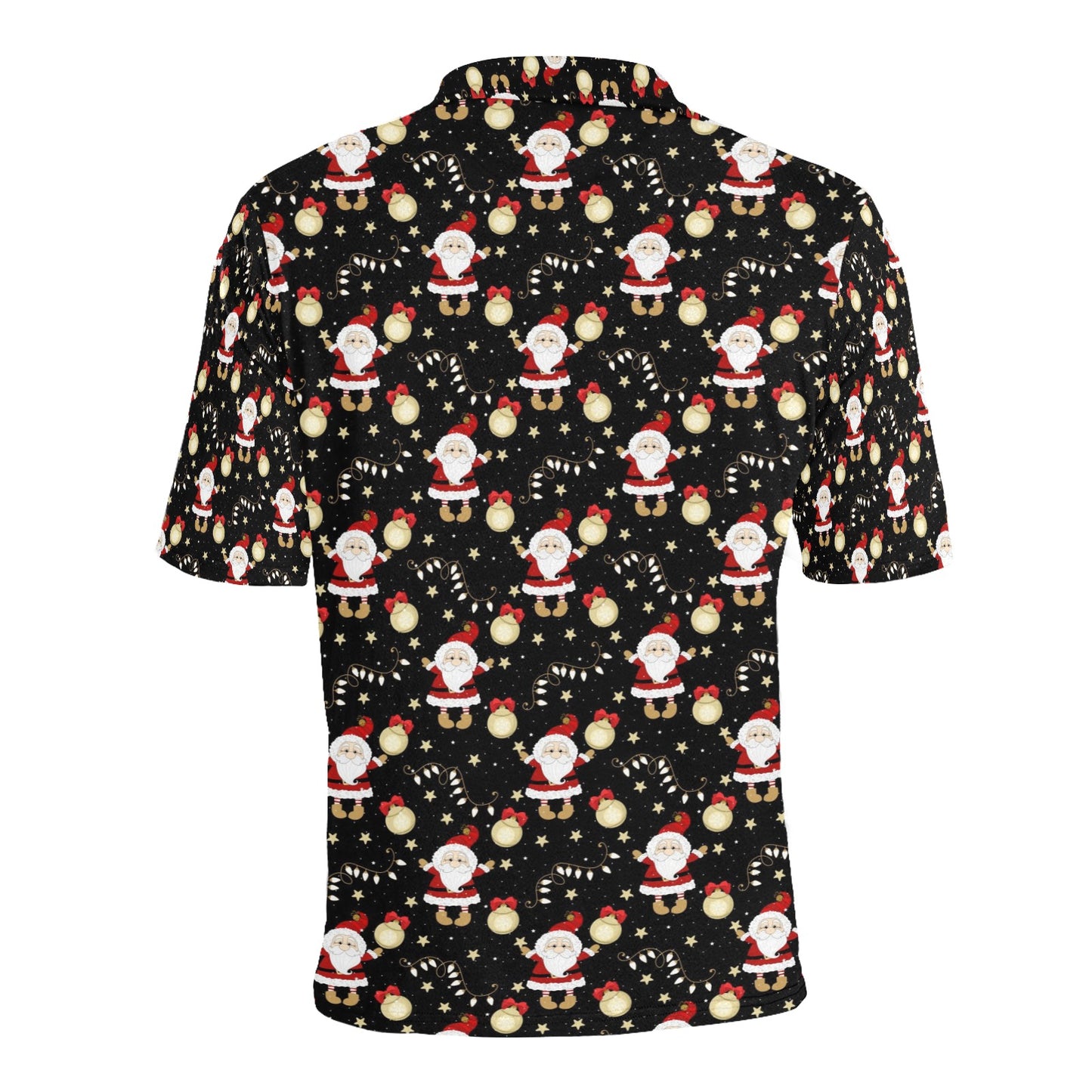 Santa Christmas Themed Print Design LKS307 Men Polo Shirt