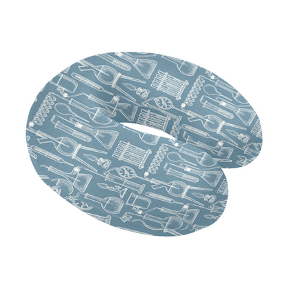Chemical Pattern Print Design 05 U-Shaped Travel Neck Pillow