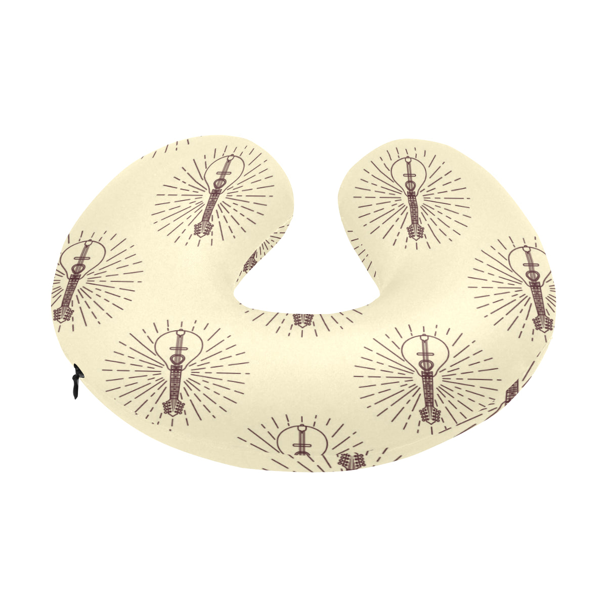 Mandolin Pattern Print Design 02 U-Shaped Travel Neck Pillow