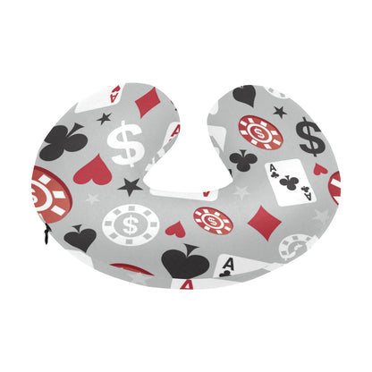 Casino Pattern Print Design 01 U-Shaped Travel Neck Pillow