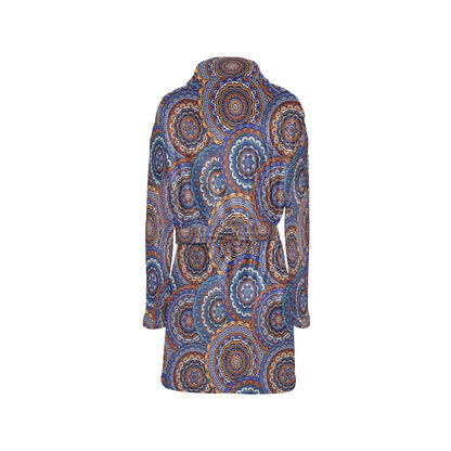 Mandala Boho Chic Design Print Women's Fleece Robe