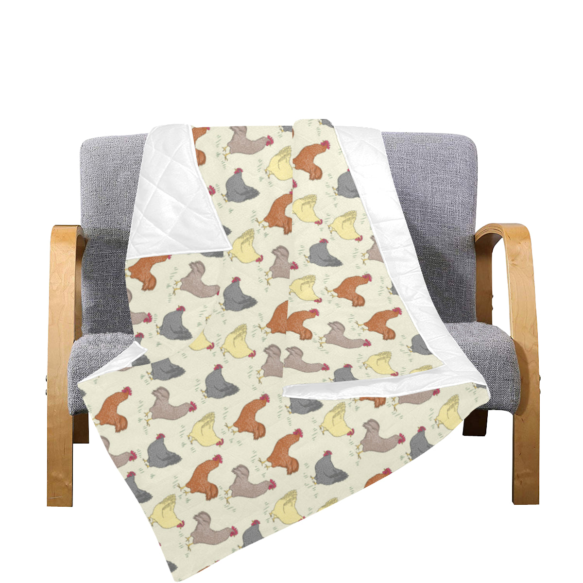 Chicken Pattern Print Design 05 Premium Quilt