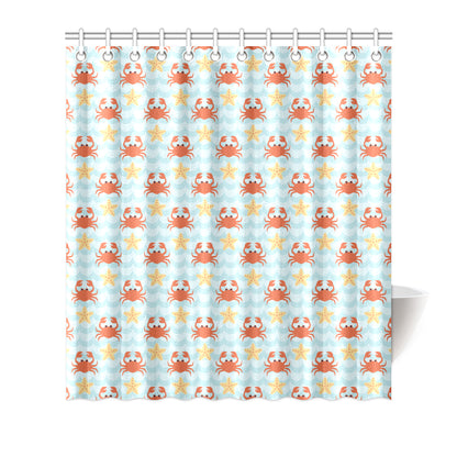 Crab Pattern Print Design 03 Shower Curtain