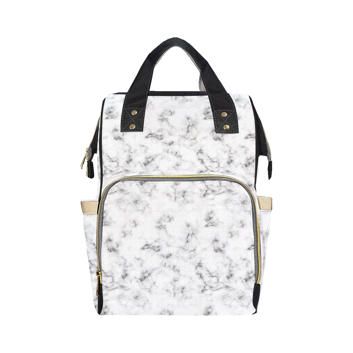Marble Pattern Print Design 01 Diaper Bag Backpack