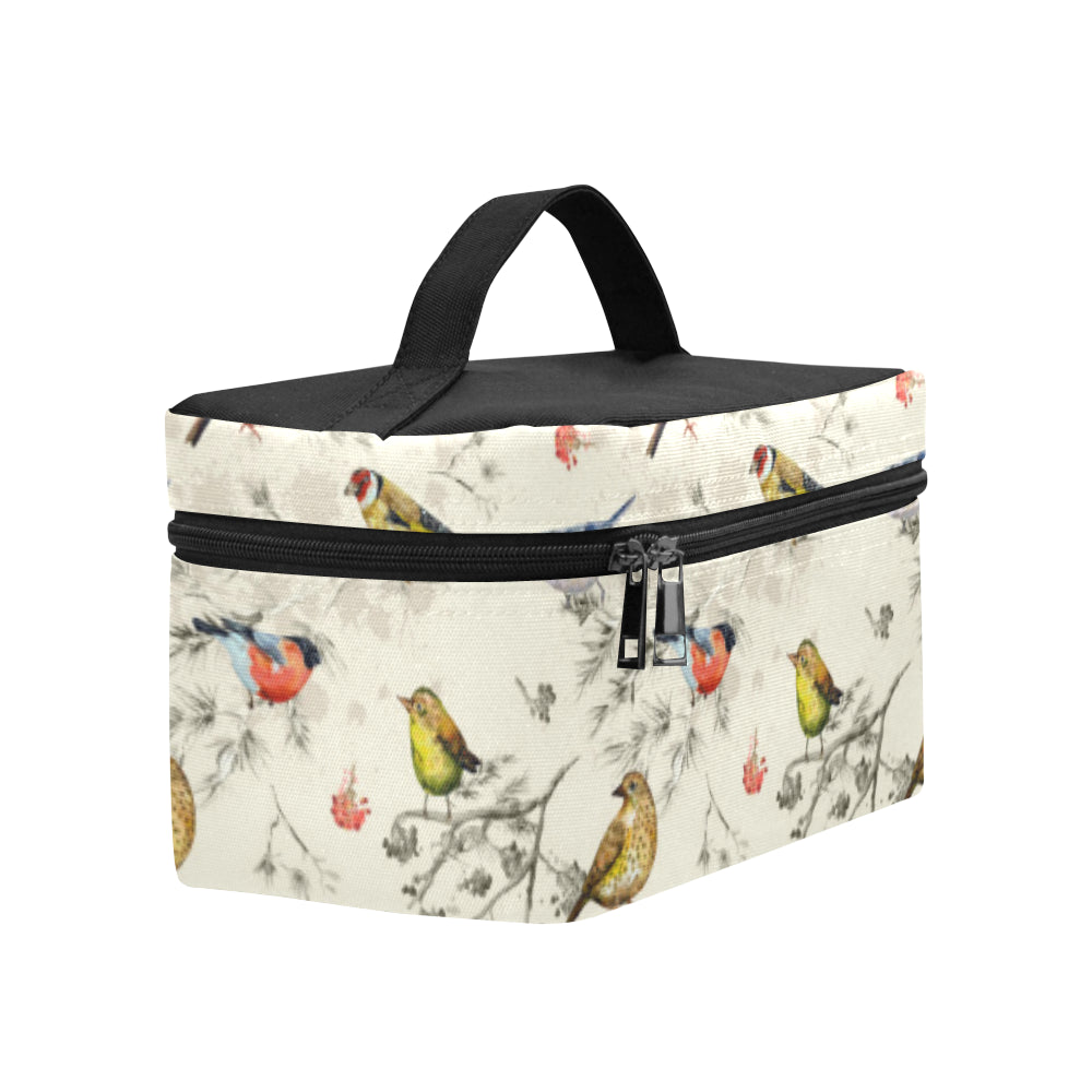Bird Watercolor Design Pattern Makeup Bag
