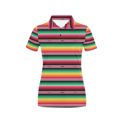 Mexican Blanket Classic Print Pattern Women's Polo Shirt