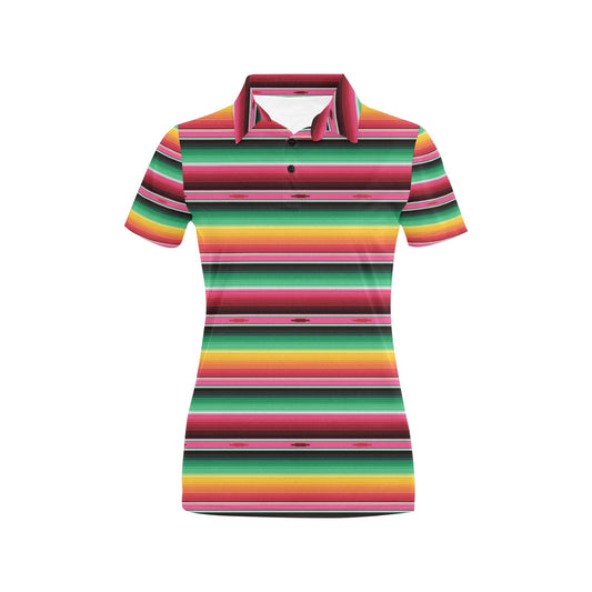 Mexican Blanket Classic Print Pattern Women's Polo Shirt