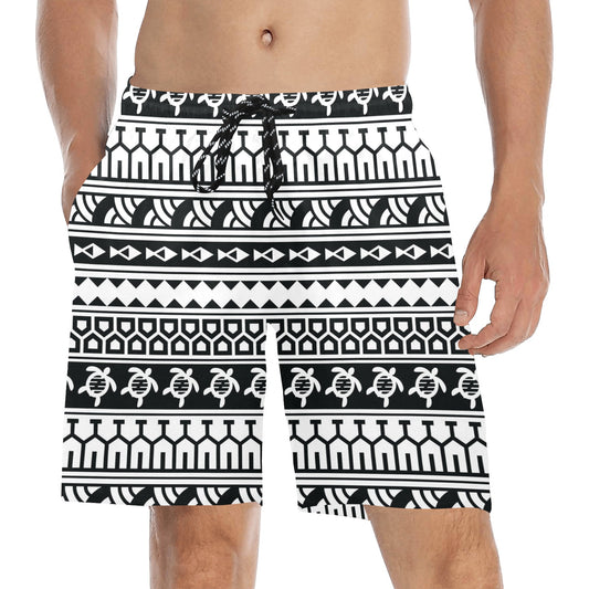 Samoan Pattern Print Design LKS303 Men's Swim Trunks Beach Shorts