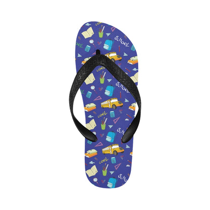 School Bus Print Design LKS307 Flip Flops