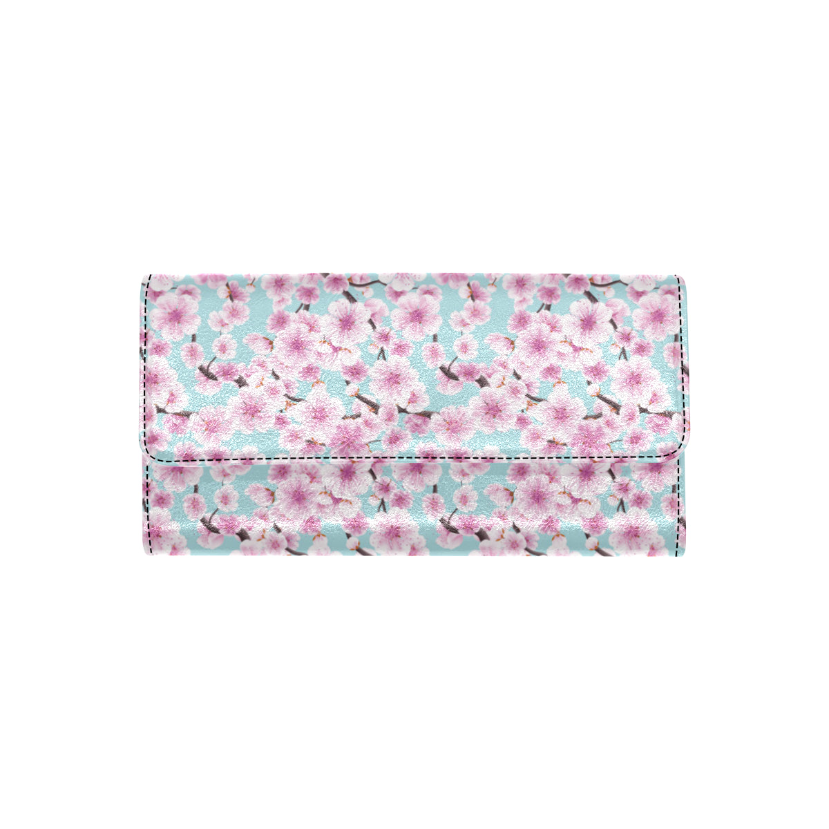 Cherry Blossom Pattern Print Design 01 Women's Trifold Wallet