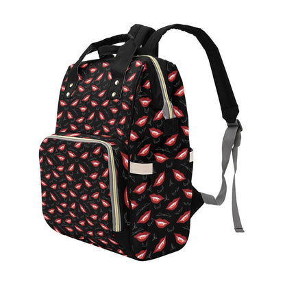 Vampire Lips Print Design LKS301 Diaper Bag Backpack