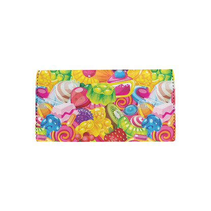 Candy Pattern Print Design CA01 Women's Trifold Wallet