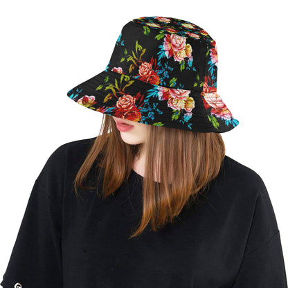 Peony Pattern Print Design PE07 Unisex Bucket Hat