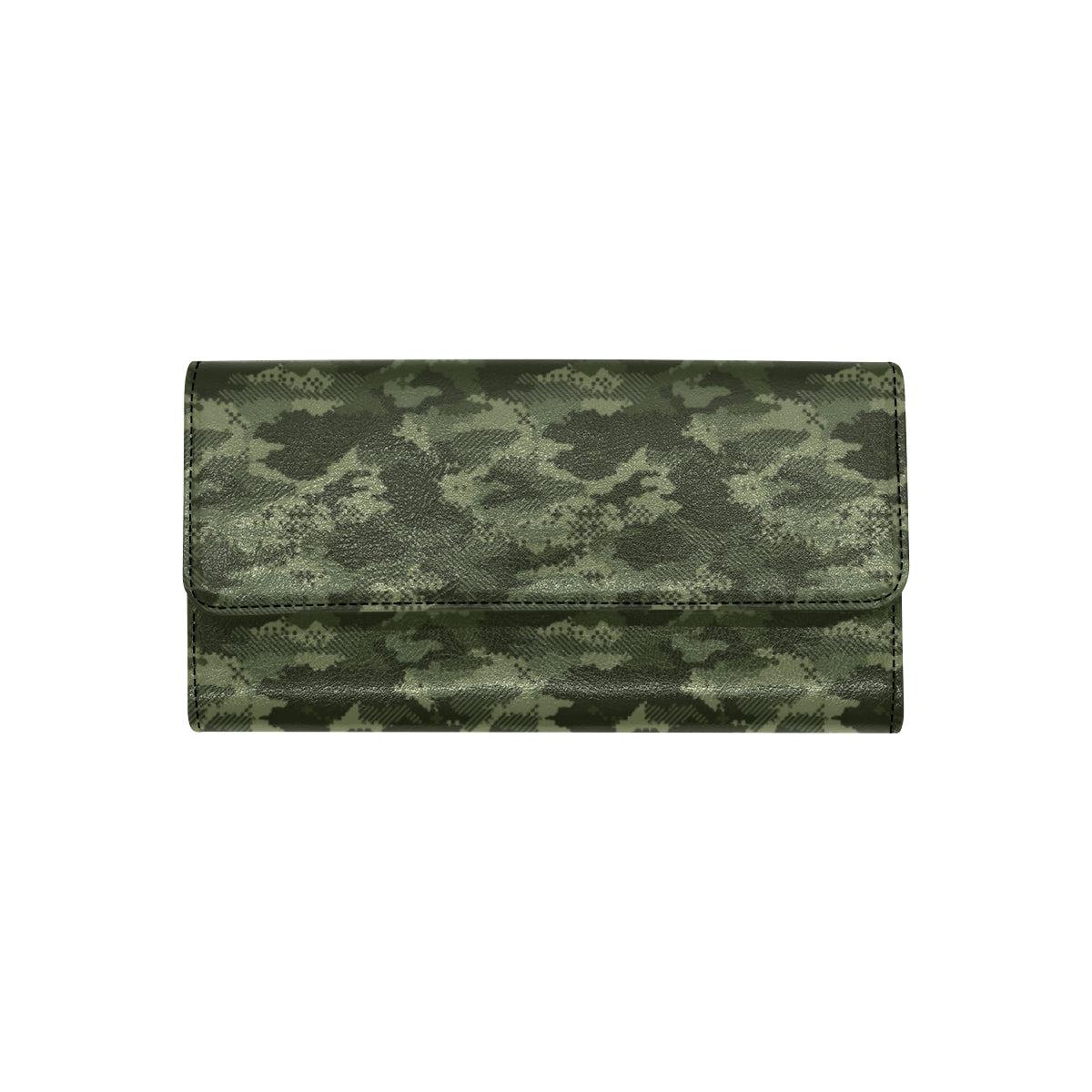 Army Camouflage Pattern Print Design 02 Women's Trifold Wallet