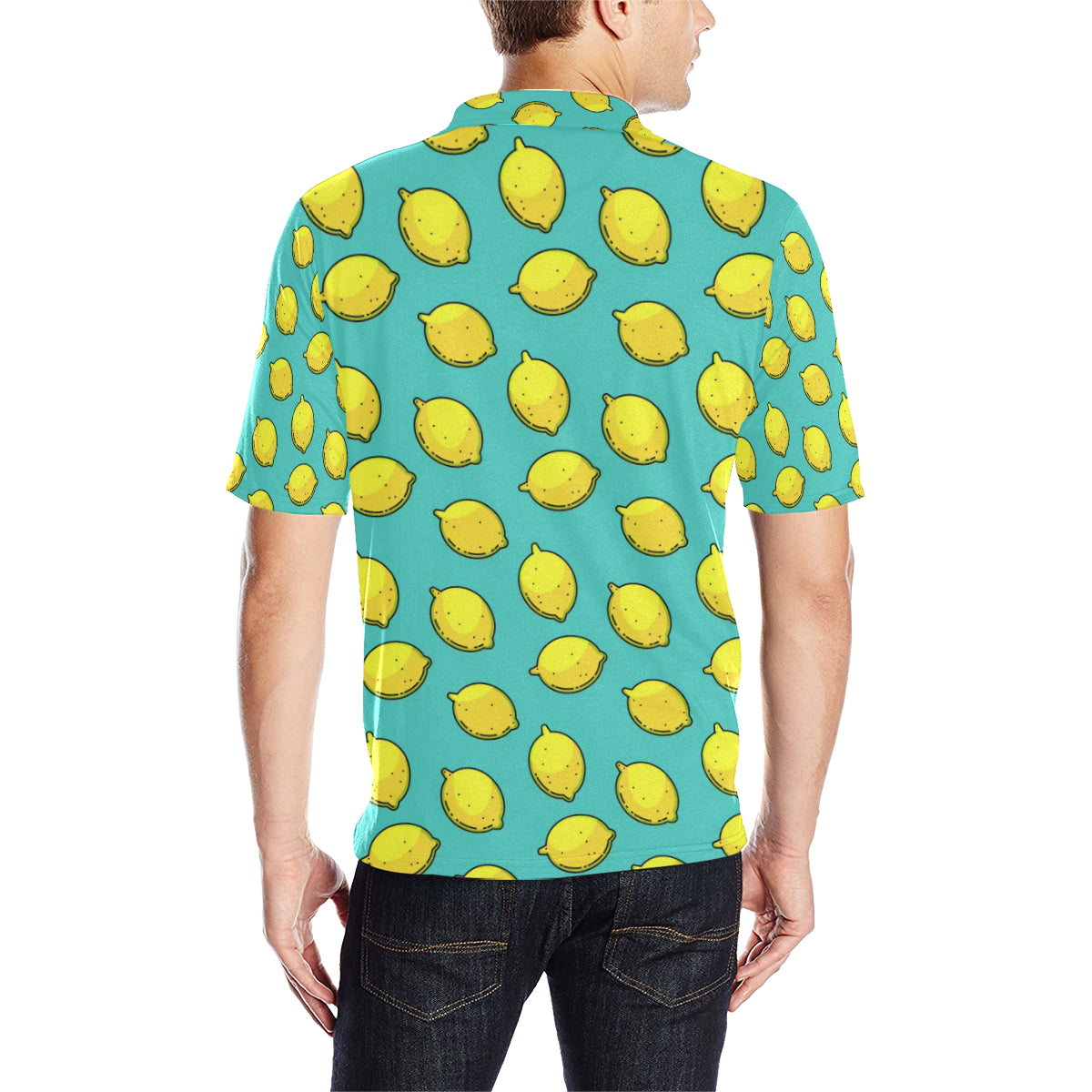 Lemon Pattern Print Design LM04 Men Polo Shirt