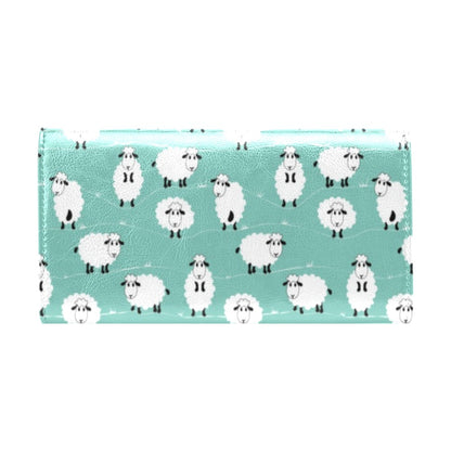 Sheep Print Design LKS404 Women's Trifold Wallet