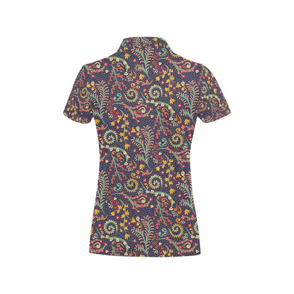 Bohemian Pattern Print Design 08 Women's Polo Shirt