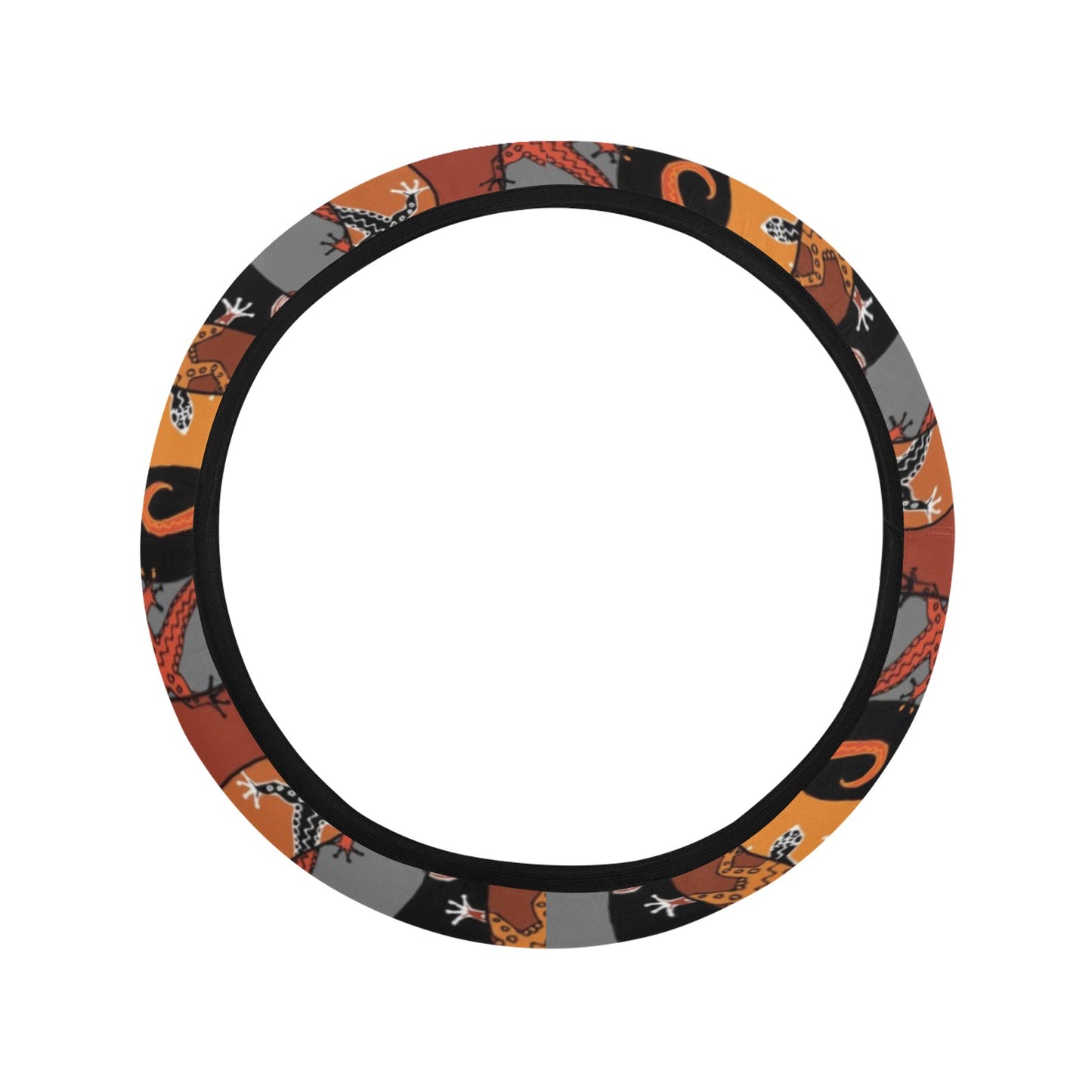 lizard Print Design LKS403 Steering Wheel Cover with Elastic Edge