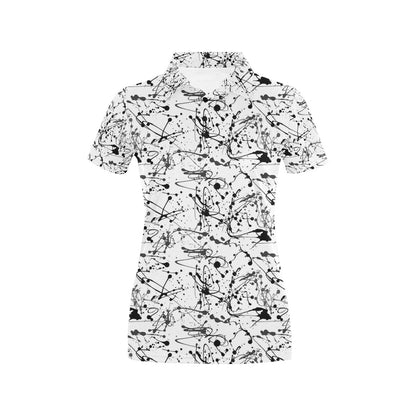 Splatter Print Design LKS305 Women's Polo Shirt
