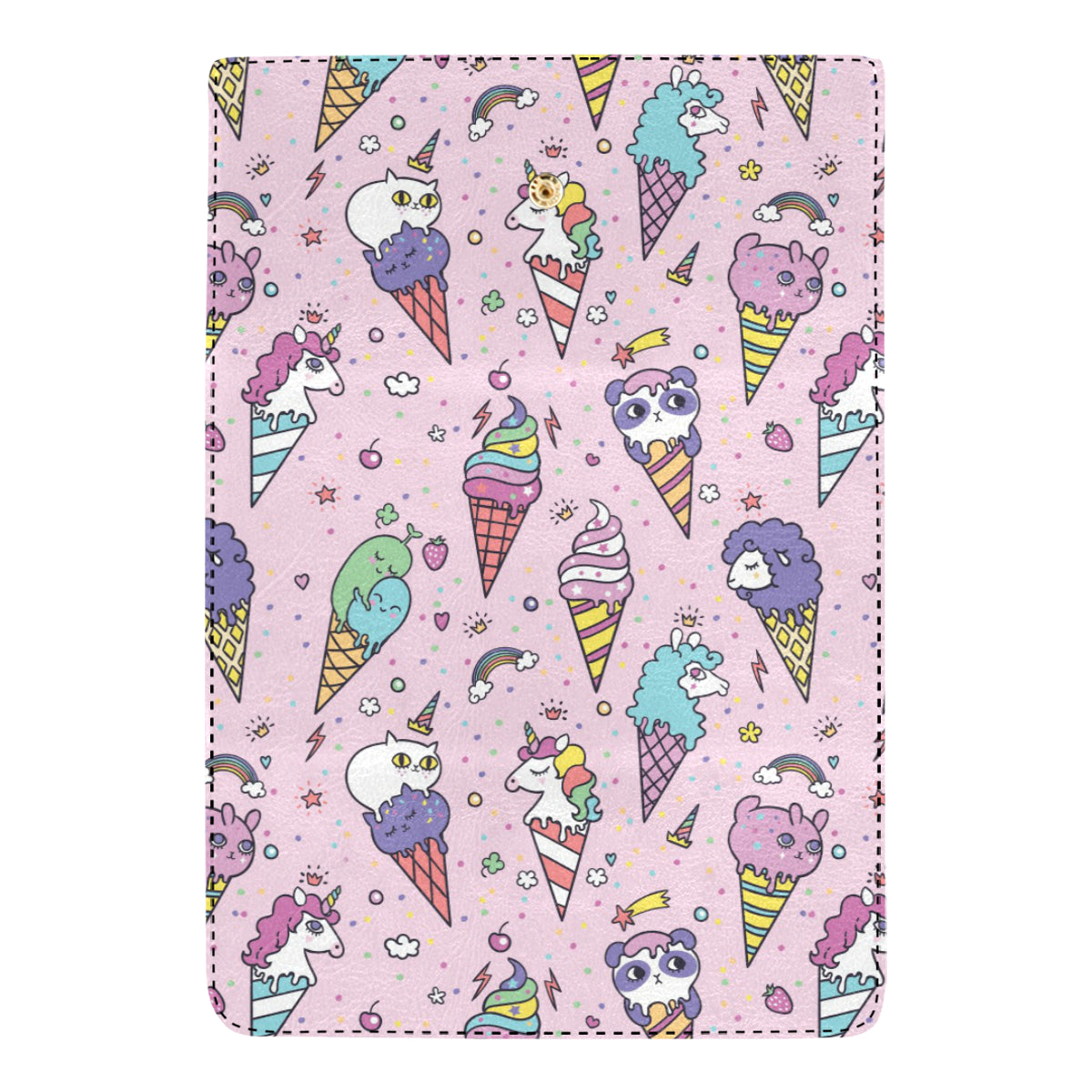 Ice Cream Pattern Print Design IC05 Women's Trifold Wallet