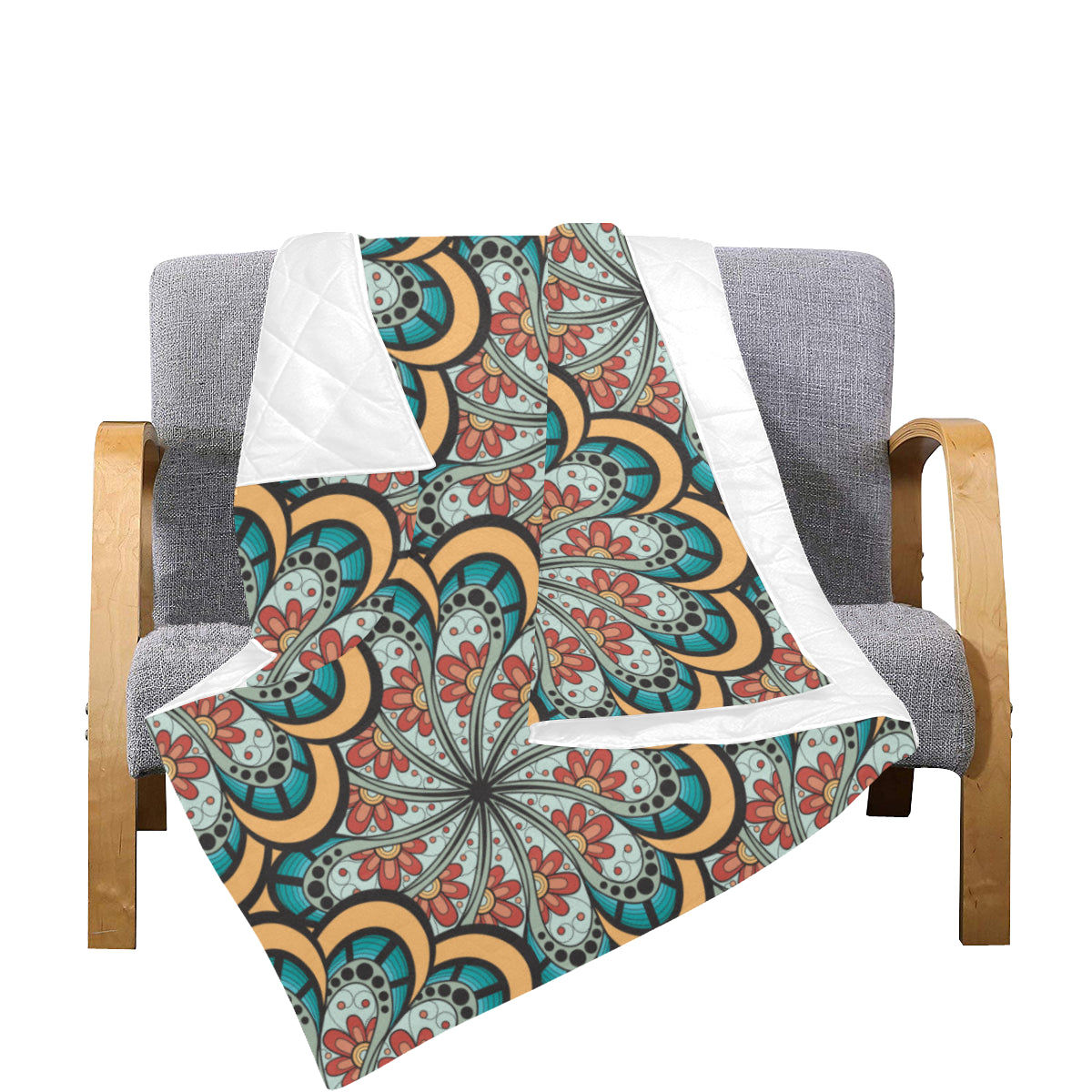 Mandala Pattern Print Design 01 Premium Quilt
