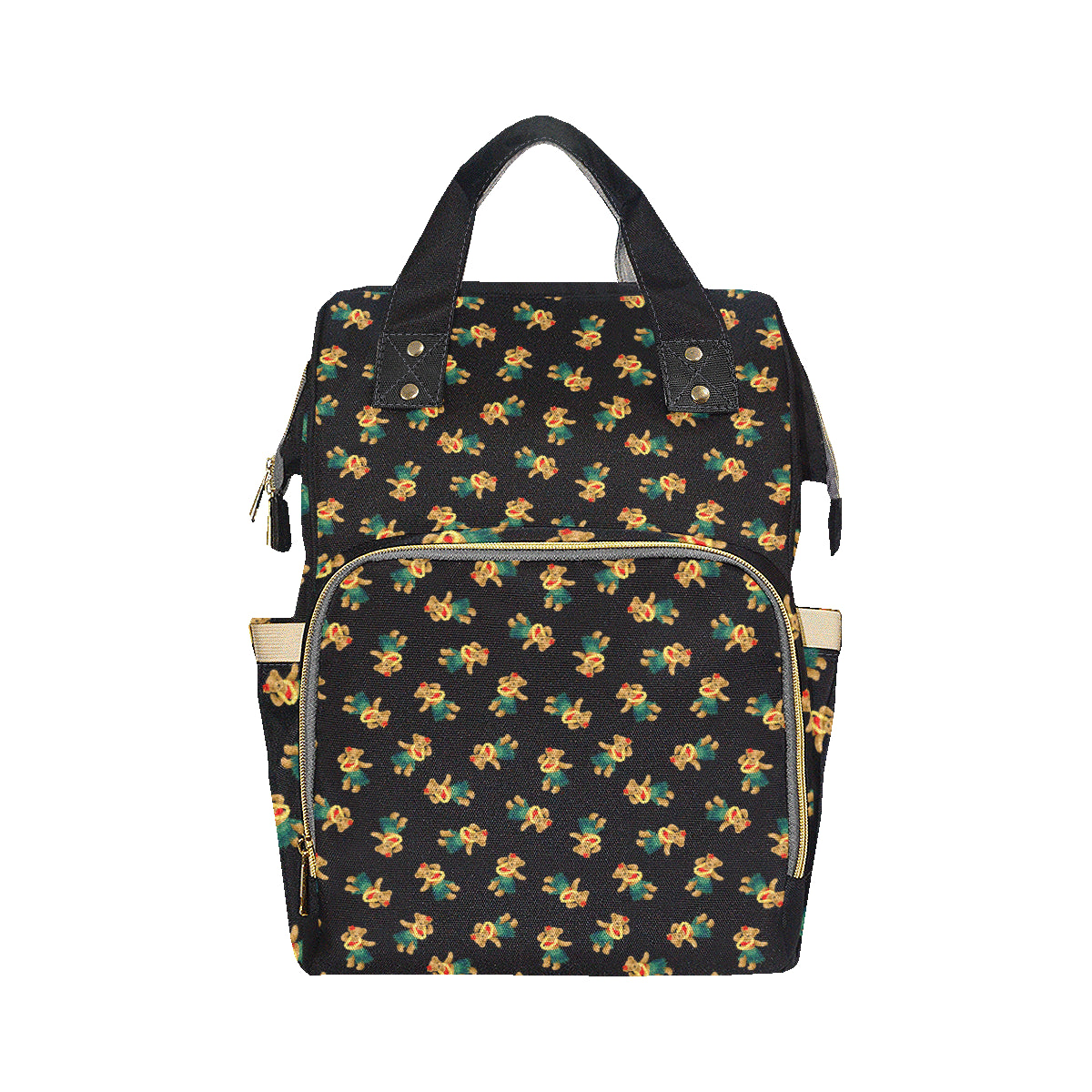 Hula Bear Pattern Print Design 06 Diaper Bag Backpack