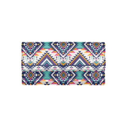 Tribal Aztec native american Women's Trifold Wallet