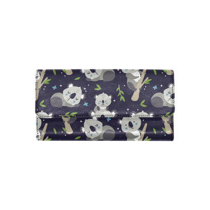 Koala Pattern Print Design 04 Women's Trifold Wallet
