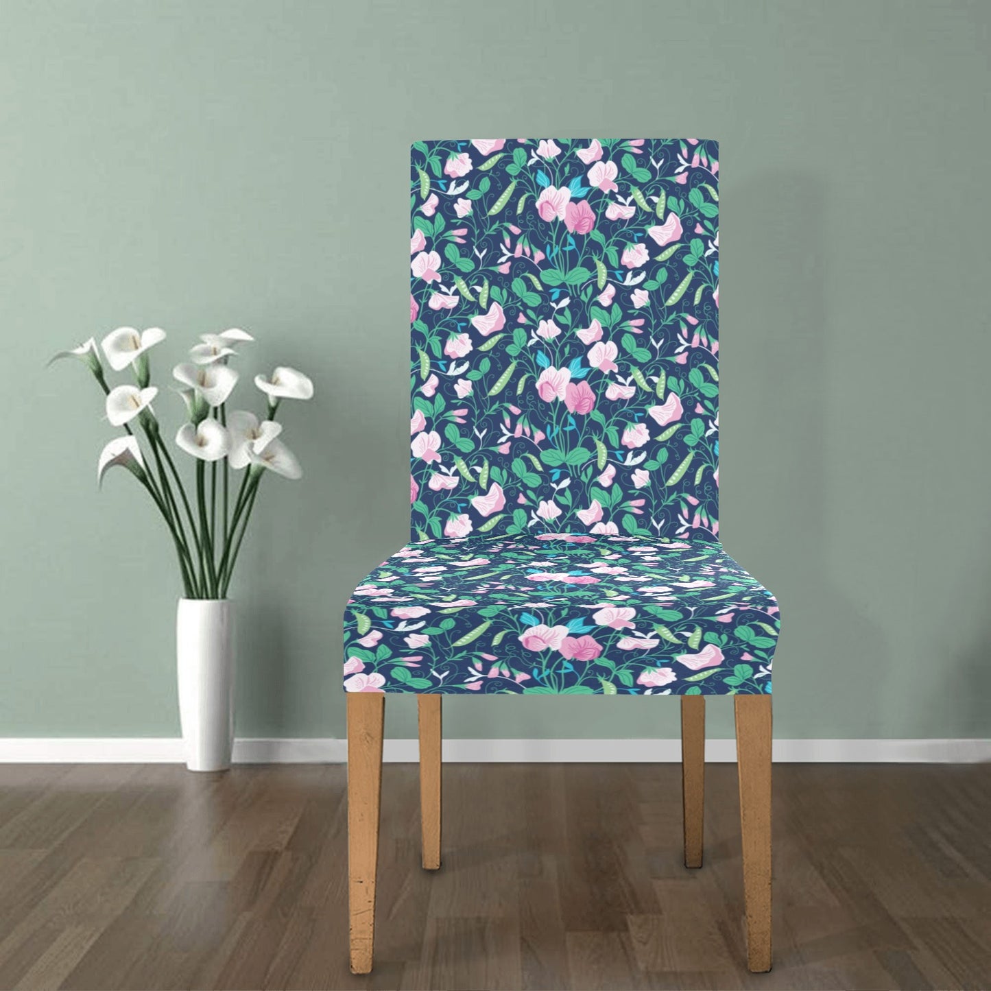 Sweet Pea Print Design LKS303 Dining Chair Slipcover