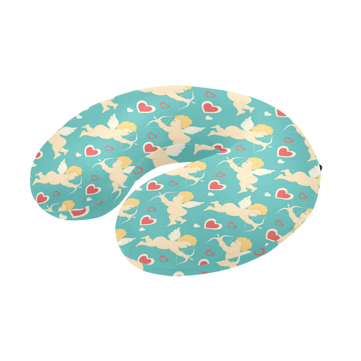 Cupid Pattern Print Design 01 U-Shaped Travel Neck Pillow