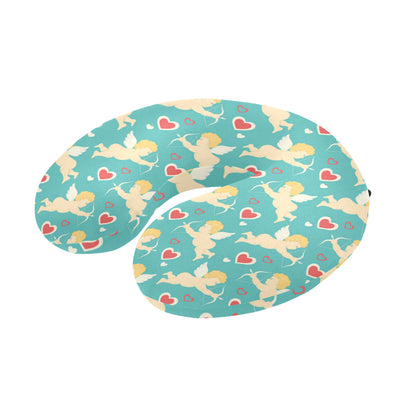 Cupid Pattern Print Design 01 U-Shaped Travel Neck Pillow