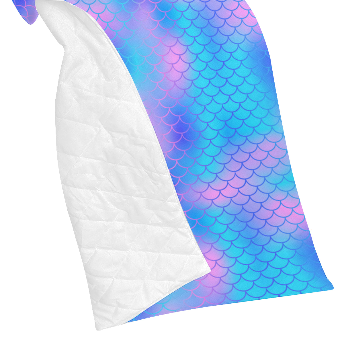 Mermaid Scales Pattern Print Design 04 Premium Quilt