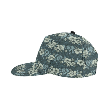 Flower Hawaiian Hibiscus Style Print Pattern Snapback Cap