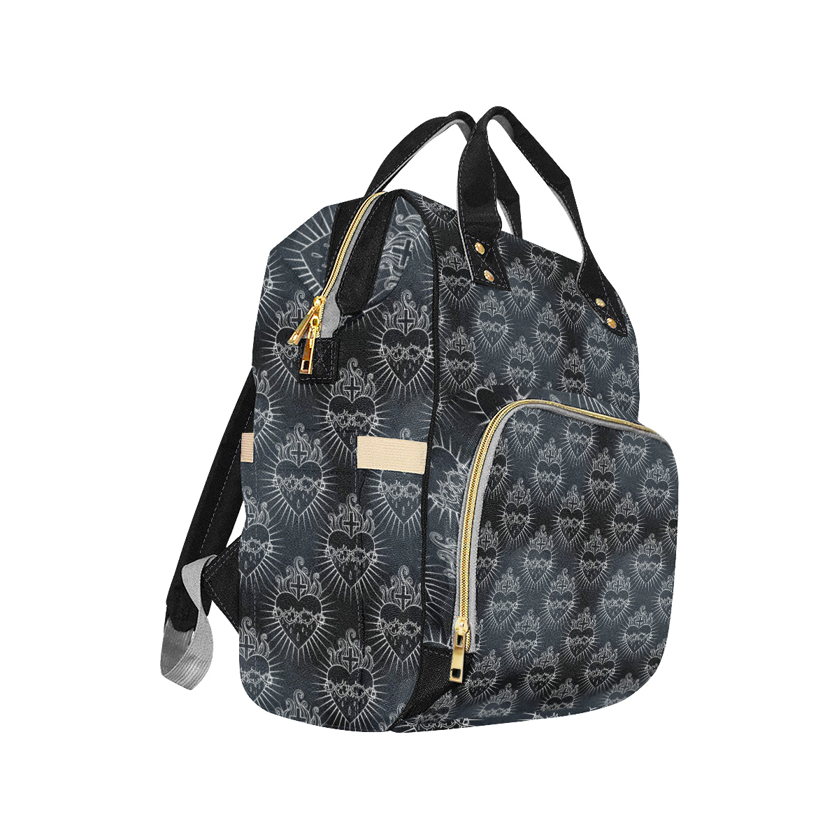 Christian Heart Tattoo Style Diaper Bag Backpack