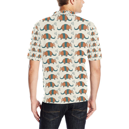 Armadillo Pattern Print Design 01 Men Polo Shirt