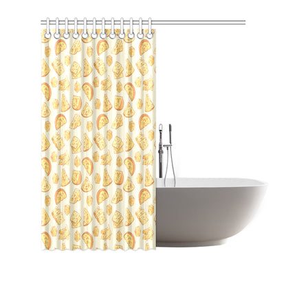 Cheese Pattern Print Design 01 Shower Curtain