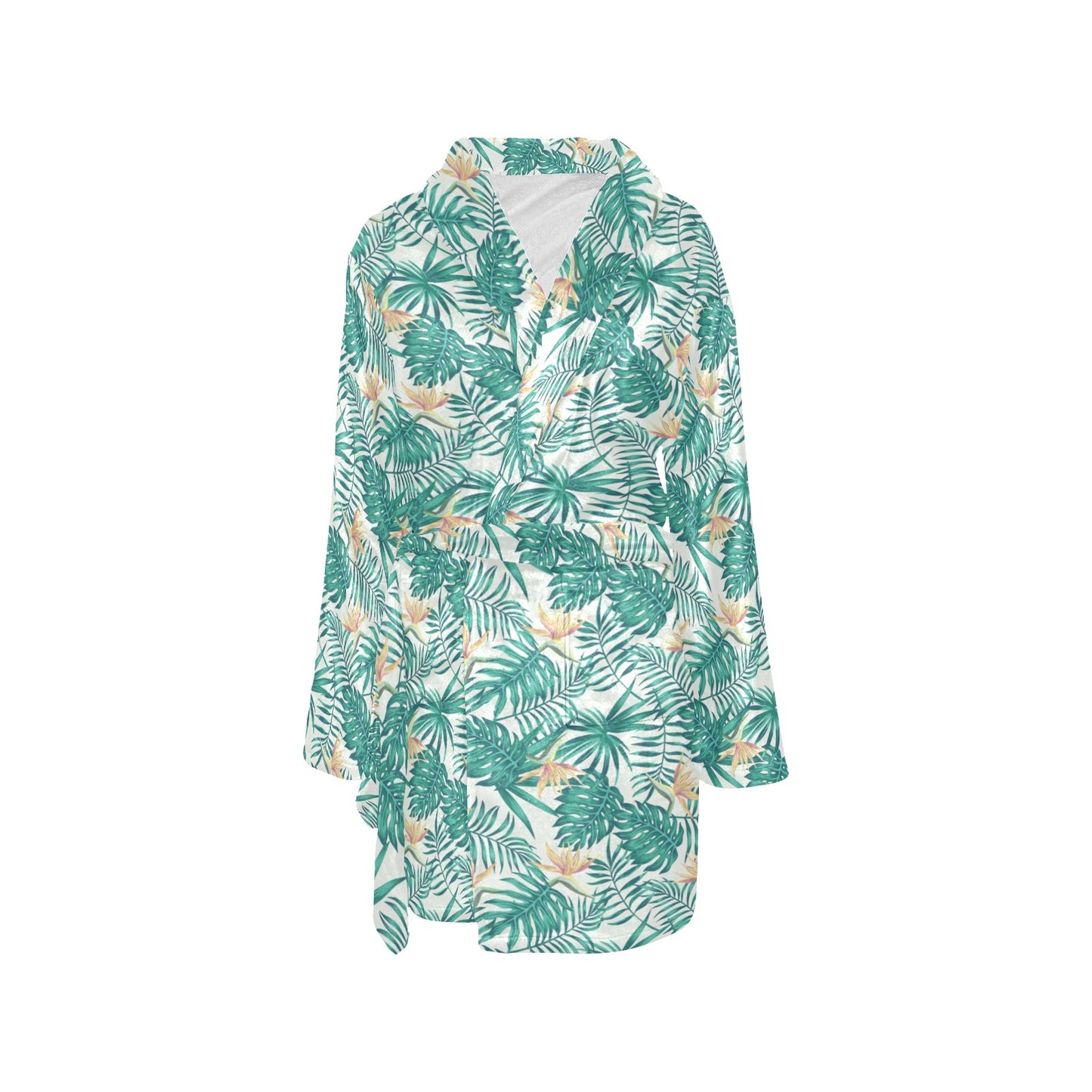 Bird Of Paradise Pattern Print Design 05 Women's Fleece Robe