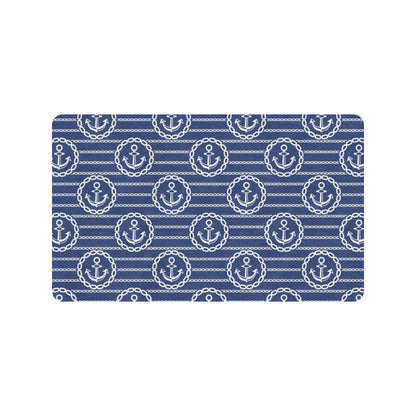 Anchor Stripe Pattern Rubber Doormat