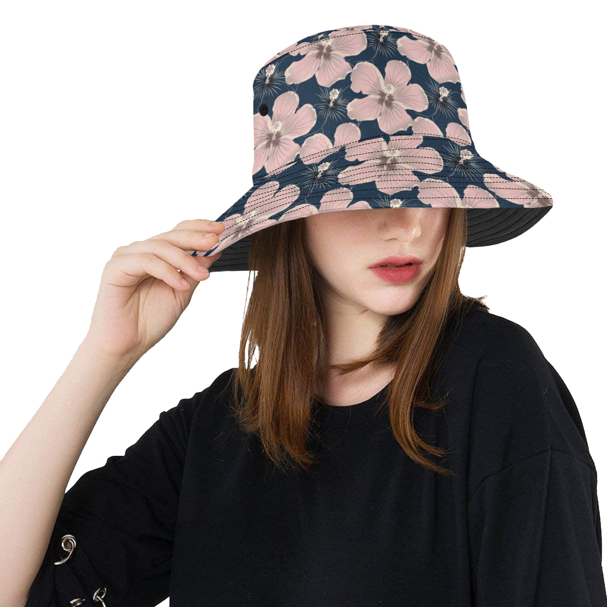 Plumeria Pattern Print Design PM018 Unisex Bucket Hat