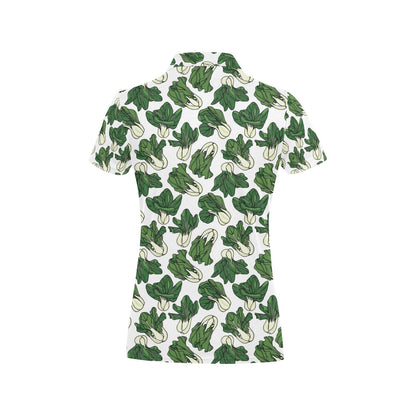 Bok Choy Pattern Print Design 02 Women's Polo Shirt