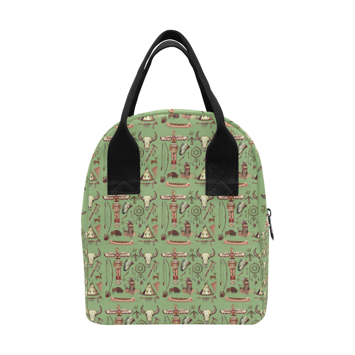Native Indian Themed Design Print Insulated Lunch Bag