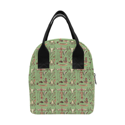 Native Indian Themed Design Print Insulated Lunch Bag