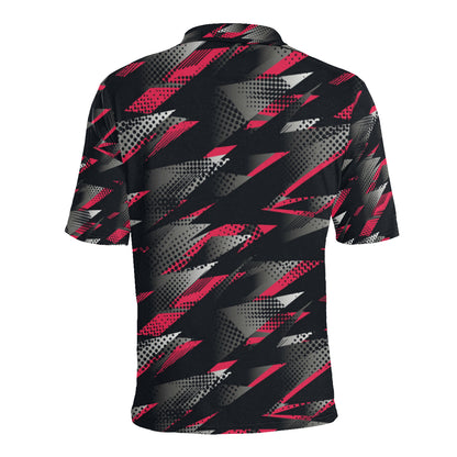 Racing Style Pattern Print Design A04 Men Polo Shirt