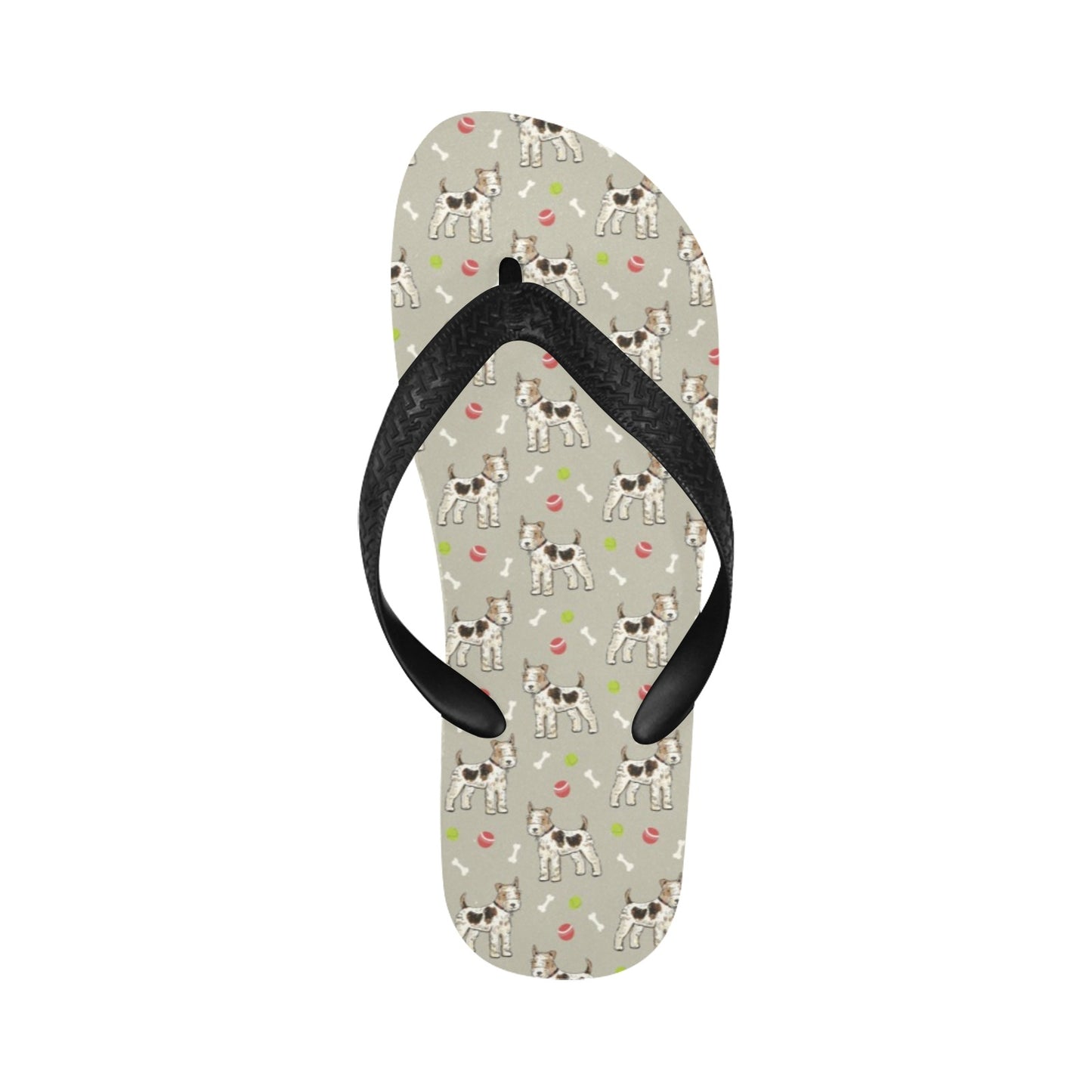 Toy Fox Terriers Print Design LKS301 Flip Flops