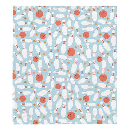 Bowling Pattern Print Design 09 Premium Quilt