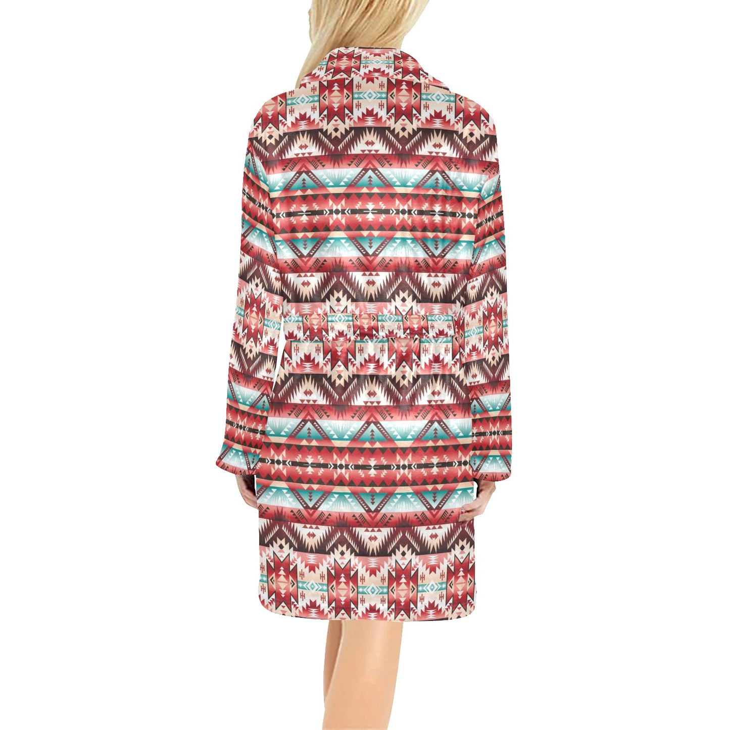 Aztec Western Style Print Pattern Women's Fleece Robe