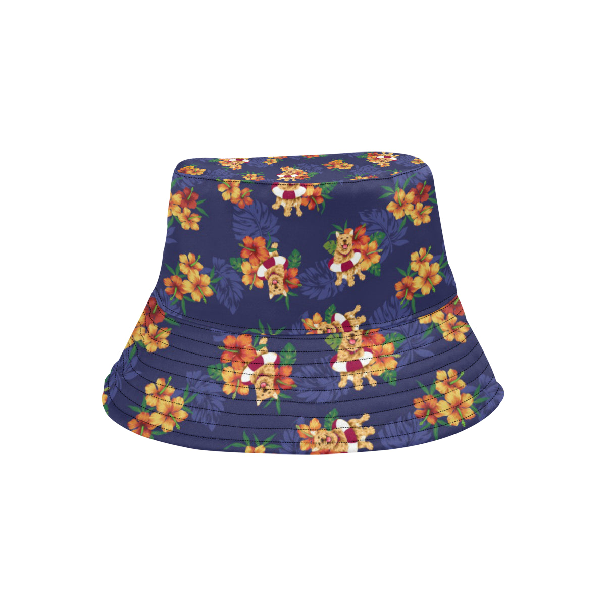 Hawaiian Themed Pattern Print Design H02 Unisex Bucket Hat