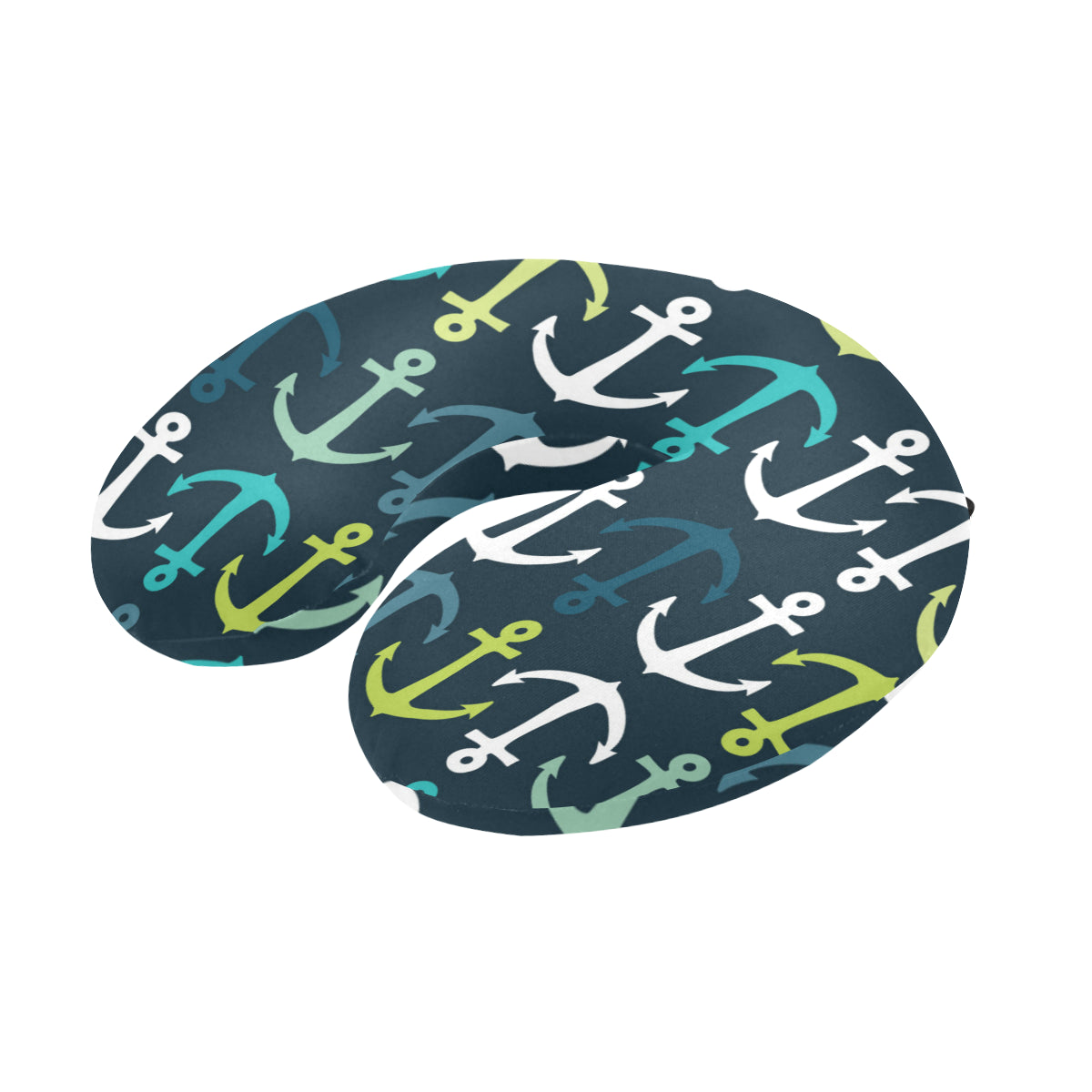 Anchor Pattern Print Design 03 U-Shaped Travel Neck Pillow